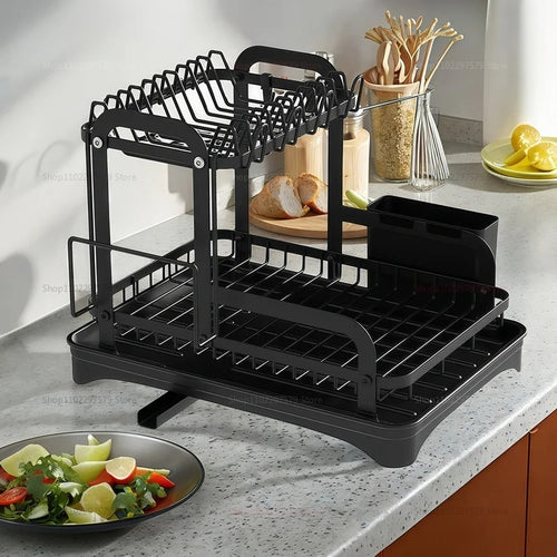 Kitchen dish storage rack