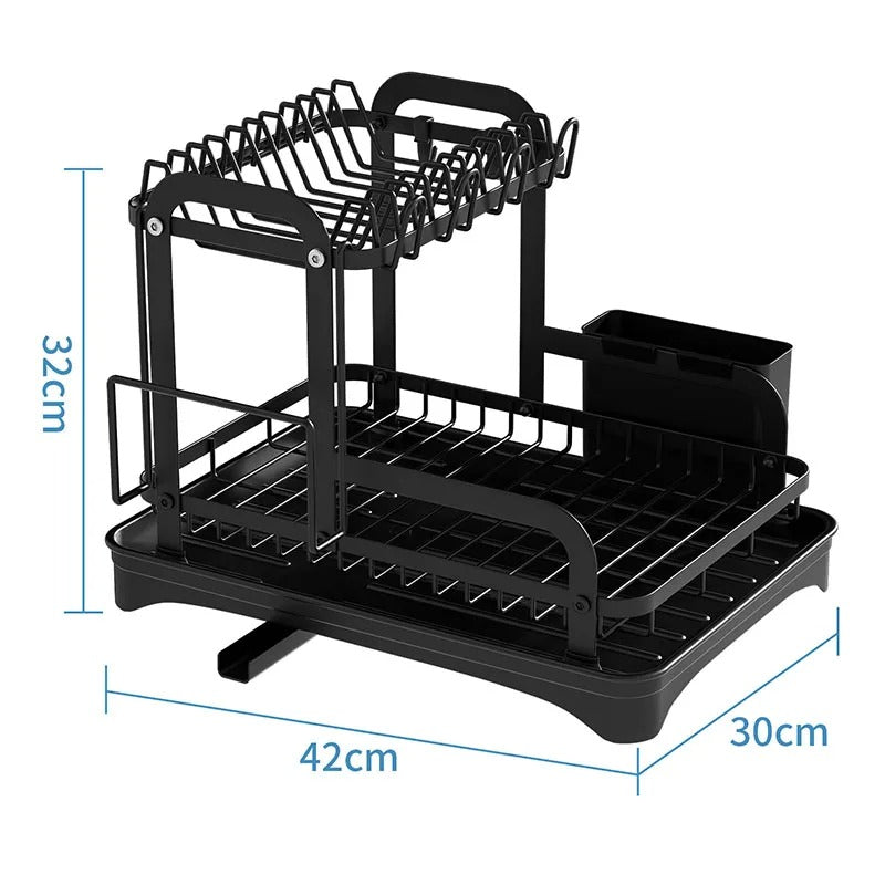 Kitchen dish storage rack